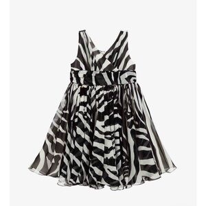 Dolce & Gabbana Zebra Print Sleeveless Sundress